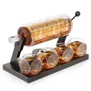 Kollea Slot Whiskey Decanter Sets for Men, 50.7 Oz Whiskey Decanter Set with ...