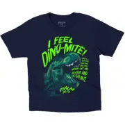 This Is The Day Boys Kids Crew Neck T-Shirt I Feel Dino-Mite Large