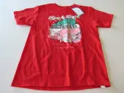 Simply Southern Girls Youth Merry & Bright 100% Cotton Red Medium Nwt