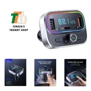 Bluetooth FM Transmitter for Car Wireless Radio Adapter Kit, Hands-Free Calli...