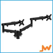 Atdec Dual 690mm Dynamic Monitor Arms F Clamp - Black