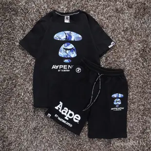 Arrival Coat APE T 恤印花男士女士西装迷彩棉短袖 O 领 AAPE 新款黑色短裤裤子宽松