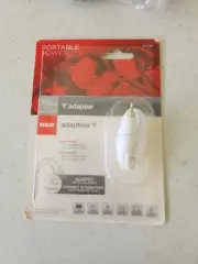 Portable Power 6ft 3.5mm Plug Y-Adapter - RCA AH746R - White