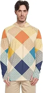 [Caihoyu] Men's Hooded Sun Shirt, Long Sleeve, UPF 50+ Hooded Sun Shirt, Quick Dry Hooded Rashguard for Men Hiking