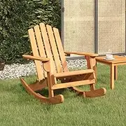 Adirondack Rocking Chair, Solid Acacia Wood, Outdoor Patio Furniture, Comfortable Lounge Seating for Garden & Deck