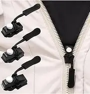 6 Sets 2 Sets Small, 2 Sets Medium, 2 Sets Large Replaceable Zipper Head for Clothing Bags, Travel Bags, Wallets, Tents, Golf Bags and Other Zipper Repair