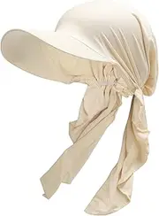 ZLYC Chemo Headwear for Women Brim Visor Head Scarf Pre Tied Headwraps Lightweight Skull Cap