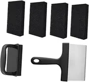 1Set Barbecue Cleaning Brush Durable Spatula and Kit Includes Extra Cleaning Pads for BBQ Grill Grates and Cooking Surfaces