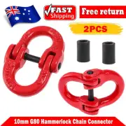 1Pair 10mm G80 Hammerlock Coupling Link Heavy Duty Alloy Steel Chain Connector