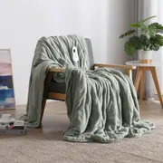 Dreamaker Coral Fleece Heated Throw Sage 180x200cm