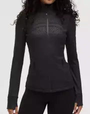LULULEMON DEFINE JACKET NULU~LEOPARD DAISY EMBOSS BLACK~0-2-4-6-8-10-12-14~NWT