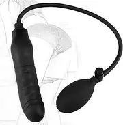 Silicone Big Soft Pumpdildo Inflatable Dildo with Pump Balloon and Drain Valve Inflatable Anal Plug BDSM Sex Toy for Men and Women