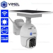 WIFI Security Camera Solar Powered Home PTZ Farm Site PIR Sensor Flood Light
