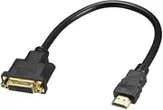 XYWHPGV Adapter Cable HDMI to DVI Cable Male to 24 5 Female for HDTV DVD Projector 1ft 30cm Black(fadf7 dcffc 27d8a f907c 496ed 5af79