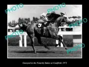 OLD 6 X 4 HORSE RACING PHOTO OF GUNSYND WINNING AT CAULFIELD 1972