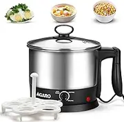 Esteem Electric Multi Kettle 1.2L, 600W, with Stainless Steel Body, Egg Rack, Grill Rack, 3 Heating Modes & Rapid Boil Technology, Boiling Water, Tea, Coffee, Oats, Noodle, Soup