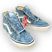 VANS Sk8-Hi TAPERED, Denim Destroy/Winter Sky/Marshmallow - Man's 5, Women's 6.5