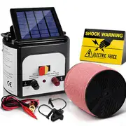 Giantz Fence Energiser 8KM Solar Powered Electric
