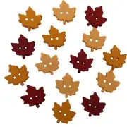Hello Autumn 4628 by Buttons Galore - Craft Sewing Scrap - Fall Leaves Buttons
