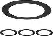 uxcell 4-Pack Goof Rings for 6 Inch Recessed Lights, 5.9" ID 8.1" OD Durable Steel Trim Ring Flush Mount Black Can Light Trim Ring Cover for Ceiling Can Downlights