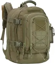 Expandable 40-64L Military Tactical Backpack 3 Day Bag Hiking Gym Sport Green