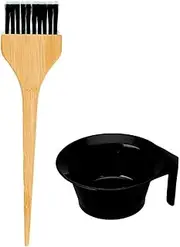 Caterfly Hair Colour Kit with Brush & Bowl | Kit for Hair Colour, Dye, Henna | Brush and Bowl Set | Women & Men | Colouring & Mixing Applicator | Spa Accessories | Pack of 1