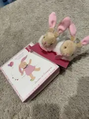 Doudou et Compagnie Paris Baby Bunny Slippers Brand New in Box!