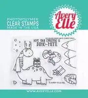 Avery Elle Clear Photopolymer Stamp Set Dino-mite Christmas