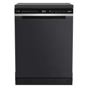 Whirlpool 60cm Freestanding Dishwasher - Black Stainless Steel
