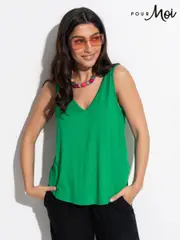 Pour Moi Green Sophie Fuller Bust Stretch V-Neck Vest (B80762) | $44