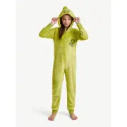 The Grinch One Piece Pajamas Union Suit Size 7-8 Girls Christmas Costume Kid