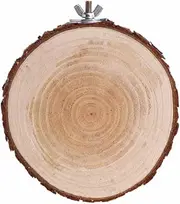 Round Wooden Platform Stand for Pets Natural Wood Perch for Parrots Hamsters Mice and More for Bird Cages and Playgrounds