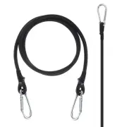 47.2" Bungee Cords 2Pcs Heavy Elastic Bungee Rope with Alloy Hooks Black
