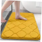 Memory Foam Bath Mat Rug 24x16, Ultra Soft Non Slip and 24" x 16" Yellow