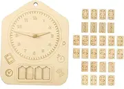 BRIGHTFUFU 29pcs Children's Wooden Clock Building Blocks Education Toys Toddler Puzzles Preschool Supply