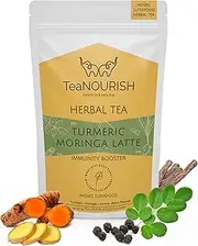 TeaNOURISH Turmeric Moringa Latte | Blend of Indian Superfoods Turmeric, Moringa, Licorice & Black Pepper | Supports Immunity - 100 g