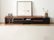 London Extendable TV Unit With Storage (Walnut and Black)