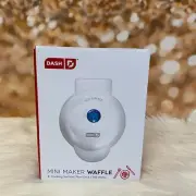 Dash Mini 4" White Non Stick Waffle Maker