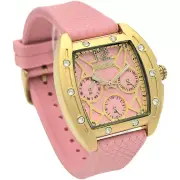 COOSSA ORIGINAL Special Edition Women Tonneau 35MM Case Gold/Pink Day-Date Watch