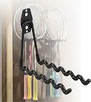 Tennis Racket Storage Rack,Tennis Racket Storage Rack,Tennis Racket Metal Organizer Wall Mounted,Can Hold 6 Rackets, for Badminton Rackets Tennis Rackets Table Tennis Rackets of Various Size