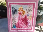 Handmade patchwork quilt. Kids quilt. Sleeping beauty (#209)