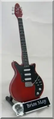 BRIAN MAY Miniature Guitar Freddie Mercury QUEEN w/ Guitar Pick