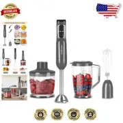 300W 3-in-1 Immersion Blender with Whisk & Chopper - Versatile Kitchen Essential