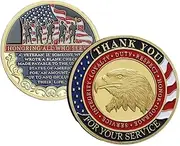 Thank You for Your Service Coin Veteran Coin, Honoring All Who Served Military Appreciation Challenge Coin