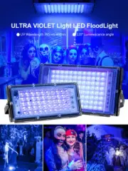 USB UV Black Light Ultraviolet 395nm LED Floodlight Dimmable Stage DJ Flood Lamp