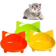 Catzon 3 Packs Cat Food Bowl Non Slip Pet Food Bowls Cat Feeding Wide Bowls to Stress Relief of Whisker Fatigue-004