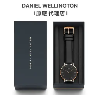【Daniel Wellington】Classic Sheffield 爵士黑真皮錶手錶 DW00100127