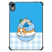 iPad mini (6th gen) iPad Impact Case Cute Corgi in the Blueberry Macaron - Kawaii Puppy Dog with Sweet Dessert Foods
