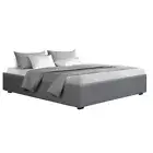 Artiss Bed Frame King Size Gas Lift Storage Mattress Base Wooden Grey TOKI