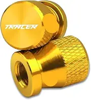 jininghaibo Motorcycle Aluminum Alloy Tire Wheel Parts Valve Stem Caps Cover Compatible with Tracer MT07 MT09 Tracer 700 900 Accessories(Gold)